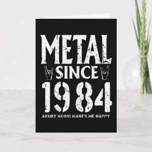 Geburtstag eines Metallgeschenks Vintag 1984 Karte