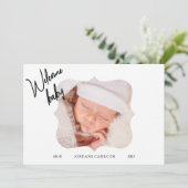 Geburtstag eines Neugeborenen Ankündigung Foto Col (Stehend Vorderseite)