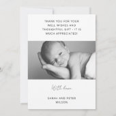 Geburtstag eines Neugeborenen Ankündigung Foto Col (Rückseite)