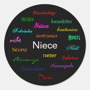 "Geburtstag eines Nichte I" individuell anpassbar Runder Aufkleber