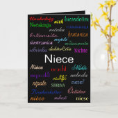 "Geburtstag eines Nichte" Karte (Gelbe Blume)