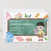 Geburtstag eines niedlichen Schuljungen Einladung (Vorderseite)