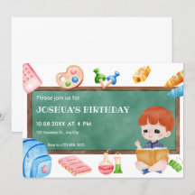 Geburtstag eines niedlichen Schuljungen