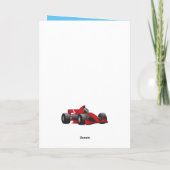 Geburtstag eines Rennwagenjungen Karte (Rückseite)