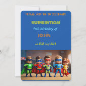 Geburtstag eines Supermanns Einladung (Vorderseite)
