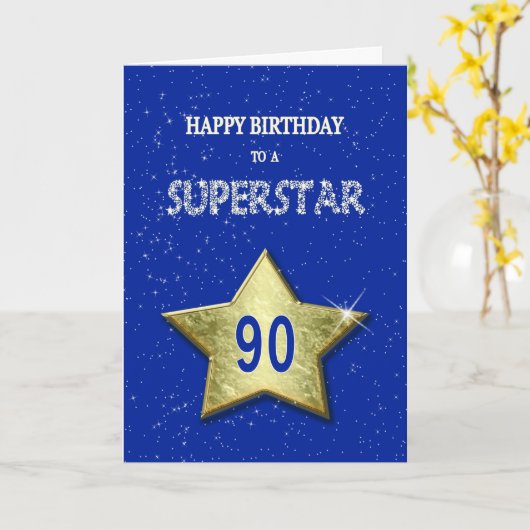 Geburtstag eines Superstars Karte (Gelbe Blume)