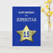 Geburtstag eines Superstars Karte (Gelbe Blume)