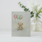 Geburtstag eines Teddybären Postkarte (Stehend Vorderseite)