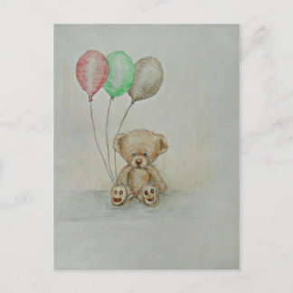 Geburtstag eines Teddybären Postkarte