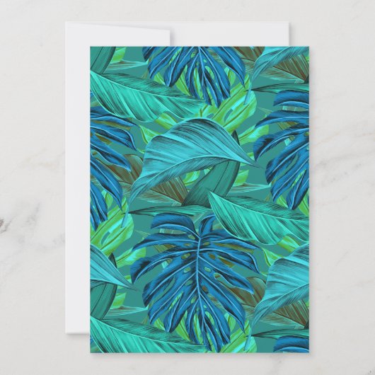 Geburtstag eines tropischen Dschungeltieres Einladung (Rückseite)