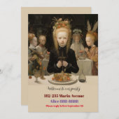 Geburtstag eines Vintagen Mädchens Einladung (Vorne/Hinten)