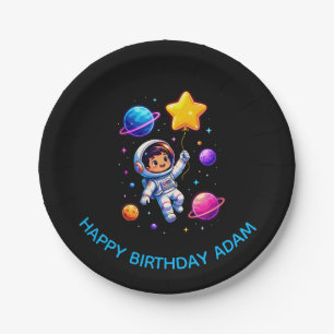 Geburtstag eines Weltraumforschers-Astronauten Pappteller