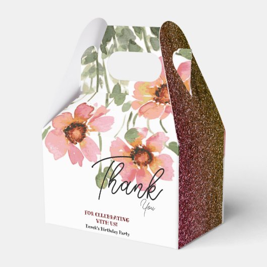 Geburtstag eines wilden Blume Geschenkschachtel (Rückseite)