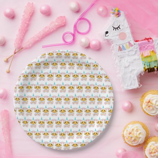 Geburtstag Einhorn Kitty Kinder Pappteller (Party)