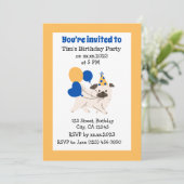 Geburtstag Einladung (Stehend Vorderseite)