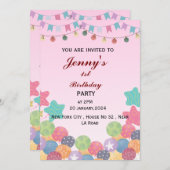 Geburtstag Einladung (Vorne/Hinten)