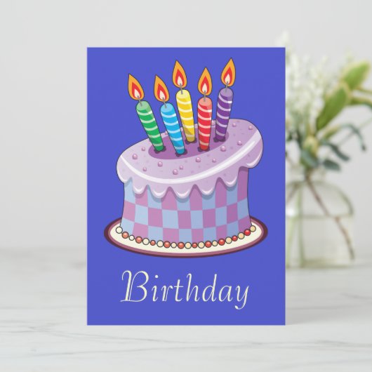 Geburtstag Einladung (Stehend Vorderseite)