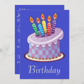 Geburtstag Einladung (Vorne/Hinten)