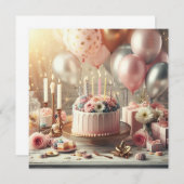 Geburtstag Einladung (Vorne/Hinten)