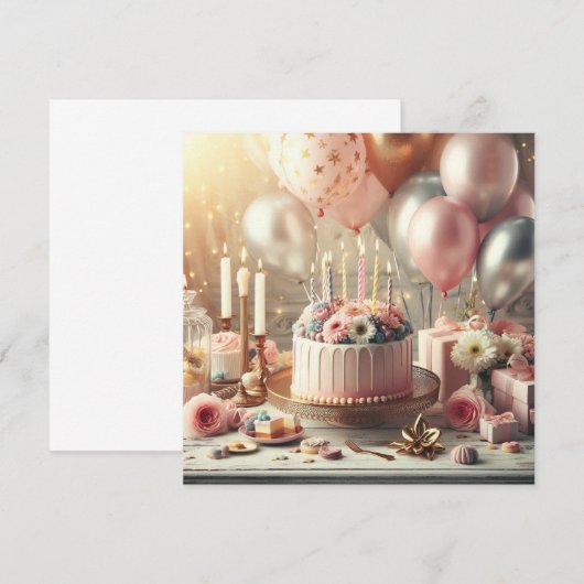 Geburtstag Einladung (Vorne/Hinten)