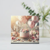 Geburtstag Einladung (Stehend Vorderseite)