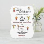 Geburtstag Einladung (Stehend Vorderseite)