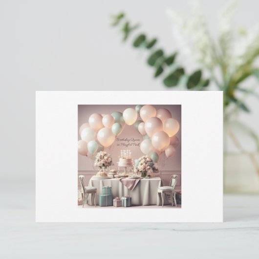 GEBURTSTAG EINLADUNG (Stehend Vorderseite)