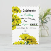 Geburtstag Einladung (Stehend Vorderseite)