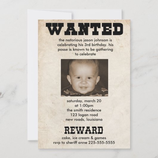 Geburtstag Einladung (Vorderseite)