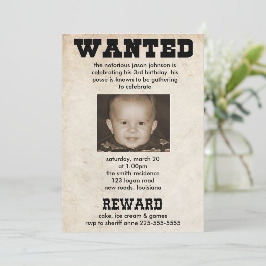 Geburtstag Einladung (Stehend Vorderseite)