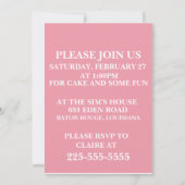 Geburtstag Einladung (Rückseite)