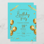 Geburtstag Einladung (Vorne/Hinten)