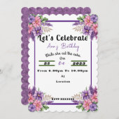 Geburtstag Einladung (Vorne/Hinten)