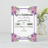 Geburtstag Einladung (Stehend Vorderseite)