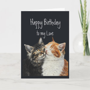 Geburtstag Eins Ich Liebe Süße Kuschelkatzen Karte
