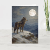 Geburtstag Einsamer Wolf auf einem Berggipfel im M