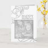 Geburtstag (elegant geblüht) karte (Gelbe Blume)