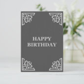 Geburtstag (elegantGreys) (Stehend Vorderseite)