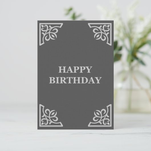 Geburtstag (elegantGreys) (Stehend Vorderseite)