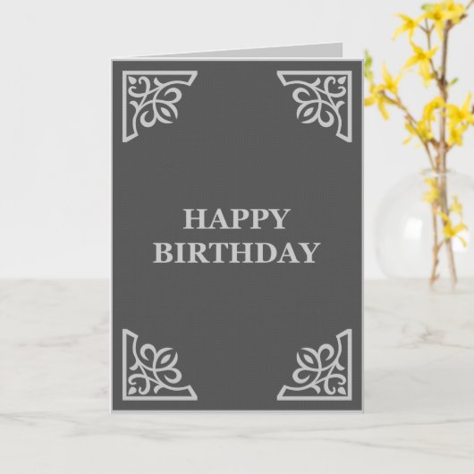 Geburtstag (elegantGreys) Karte (Gelbe Blume)