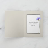 Geburtstag Elfenbein Abstrakt texturiertes Design Karte (Innenseite)