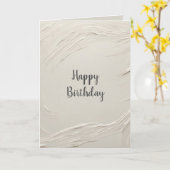 Geburtstag Elfenbein Abstrakt texturiertes Design Karte (Gelbe Blume)