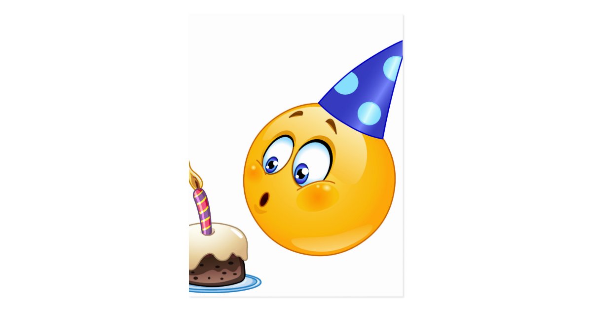 Geburtstag emoji postkarte | Zazzle.de
