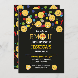 Geburtstag Emoji Spaß-Geburtstags-Kinder glücklich Einladung