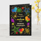 Geburtstag, ENKELIN, abstrakte Galaxie, bunt Karte (Gelbe Blume)