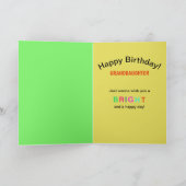 Geburtstag, Enkelin, Frosch, Kaleidoskop-Gruppe Karte (Innenseite)