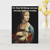 Geburtstag - Ermine Karte (Gelbe Blume)