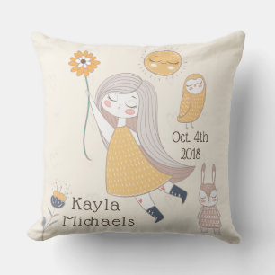 Geburtstag "Es ist ein Mädchen! Personalisiertes N Kissen