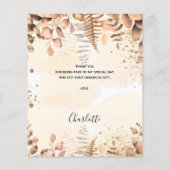 Geburtstag Eukalyptus Glitzer Haushalt danke Karte (Rückseite)