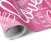 Geburtstag Farbblock mit langem Namen hinzufügen R Geschenkpapier (Rolleneckpunkt)